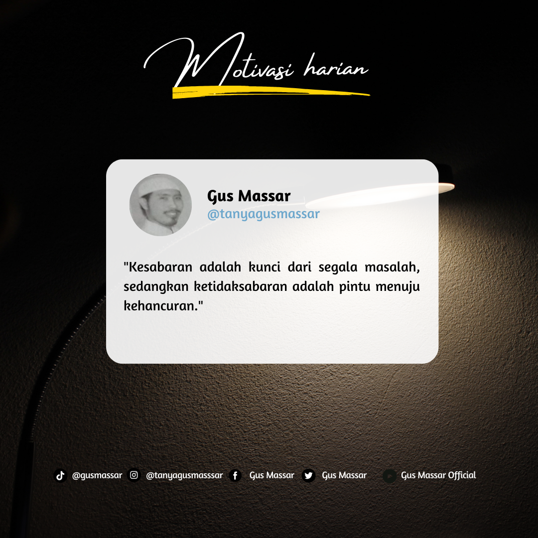 Motivasi harian Gus Massar